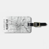 Atlanta, Georgia City Map Topografie Gepäckmarke Gepäckanhänger (Vorderseite horizontal)