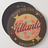 Atlanta Georgia City Modededekoration Button (Vorne & Hinten)