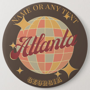 Atlanta Georgia City Modededekoration Button