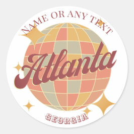Atlanta Georgia City Modegeschenk Souvenir Runder Aufkleber