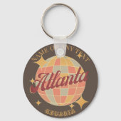 Atlanta Georgia City Modegeschenk Souvenir Schlüsselanhänger (Rückseite)