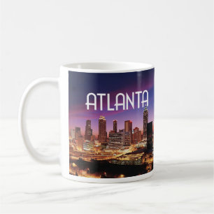 Atlanta, Georgia City Skyline in der Nacht Kaffeetasse