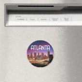 Atlanta, Georgia City Skyline in der Nacht Magnet (In Situ (Geschirrspüler))