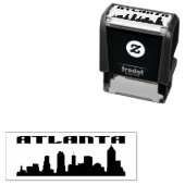 Atlanta Georgia City Skyline-Silhouette Permastempel (Beispiel)