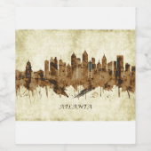 Atlanta Georgia City Weinetikett (Einzelnes Label)