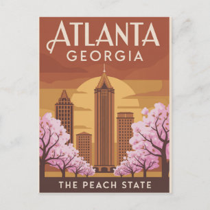 Atlanta Georgia Der Pfirsichstaat Postkarte