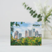 Atlanta, Georgia Downtown Tall Gebäude und Park Postkarte (Stehend Vorderseite)