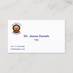Atlanta Georgia Fire Rescue Emblem Business Card Visitenkarte