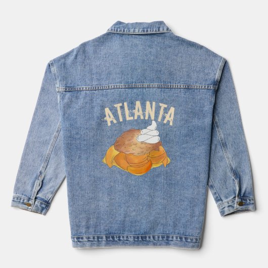 Atlanta Georgia GA Peach Cobbler Southern Dessert Jeansjacke (Rückseite)