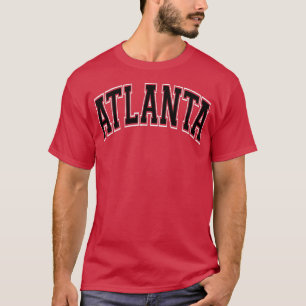 Atlanta Georgia GA Varsity Black Text T-Shirt