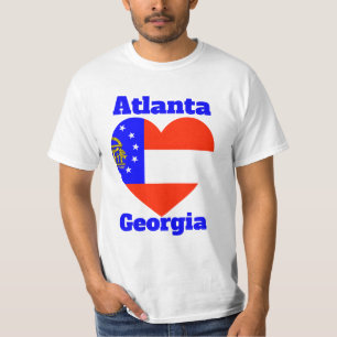 Atlanta Georgia Herzenflagge T-Shirt