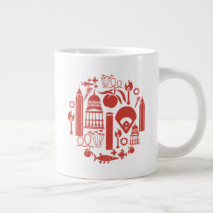 Atlanta Georgia Icons Jumbo-Tasse