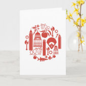 Atlanta Georgia Icons Karte (Gelbe Blume)