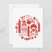 Atlanta Georgia Icons Postkarte (Vorne/Hinten)