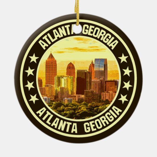 Atlanta Georgia Keramik Ornament (Hinten)