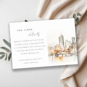 Atlanta Georgia Landscape Wedding Details Begleitkarte