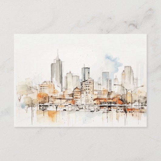 Atlanta Georgia Landschaft Hochzeitsempfang Begleitkarte (Rückseite)