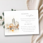 Atlanta Georgia Landschaft Hochzeitsempfang Begleitkarte