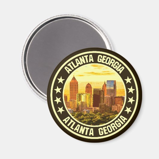 Atlanta Georgia Magnet (Vorderseite/Rückseite)