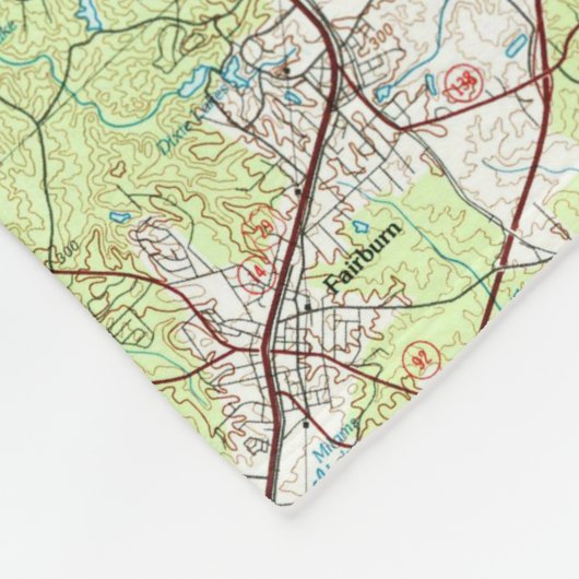 Atlanta Georgia Map (1981) Fleecedecke (Ecke)