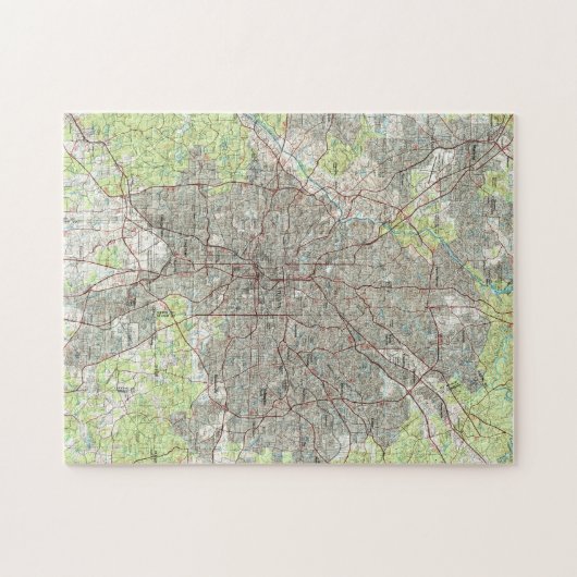Atlanta Georgia Map (1981) Puzzle (Horizontal)