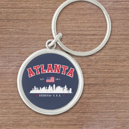 Atlanta Georgia Modern Skyline Schlüsselanhänger