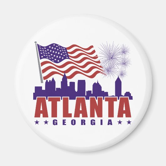 Atlanta Georgia Patriotic Magnet (Vorne)