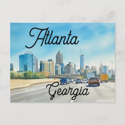 Atlanta Georgia Postkarte (Vorderseite)
