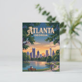 Atlanta Georgia Postkarte (Stehend Vorderseite)