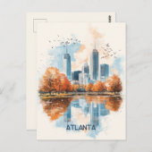 Atlanta Georgia Postkarte (Vorne/Hinten)