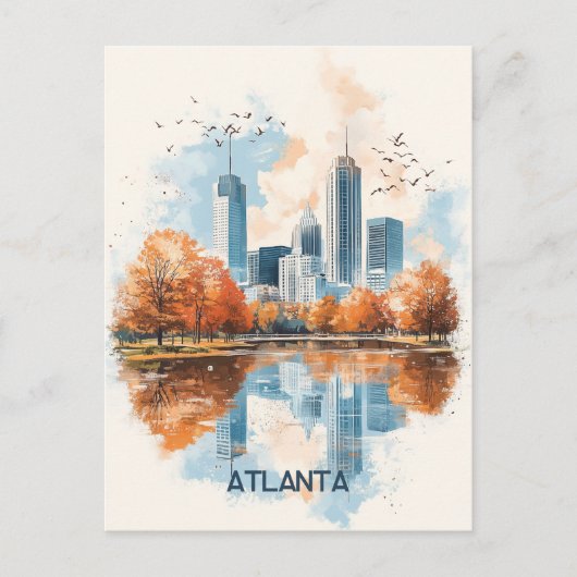 Atlanta Georgia Postkarte (Vorderseite)