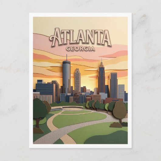 Atlanta Georgia Postkarte (Vorderseite)