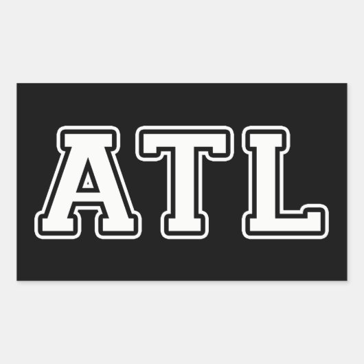 Atlanta Georgia Rechteckiger Aufkleber (Vorderseite)