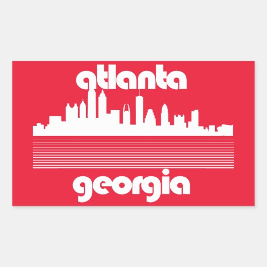 Atlanta Georgia Rechteckiger Aufkleber (Vorderseite)