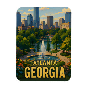 Atlanta Georgia Reise-Geschenk Magnet