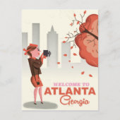 Atlanta Georgia Reiseplakat Postkarte (Vorderseite)