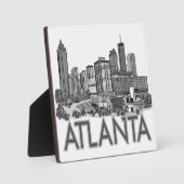 Atlanta Georgia Skyline Art Fotoplatte (Vorderseite)
