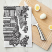 Atlanta Georgia Skyline Art Handtuch (Viertel Falte)