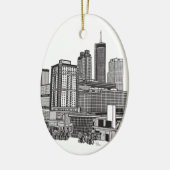 Atlanta Georgia Skyline Art Keramik Ornament (Links)
