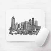 Atlanta Georgia Skyline Art Mousepad (Mit Mouse)
