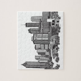 Atlanta Georgia Skyline Art Puzzle