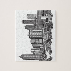 Atlanta Georgia Skyline Art Puzzle