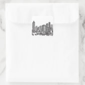 Atlanta Georgia Skyline Art Quadratischer Aufkleber (Tasche)