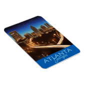 Atlanta Georgia Skyline Blue and Gold Abend Magnet (Rechte Seite)