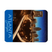 Atlanta Georgia Skyline Blue and Gold Abend Magnet (Horizontal)