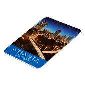 Atlanta Georgia Skyline Blue and Gold Abend Magnet (Linke Seite)