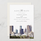 Atlanta Georgia Skyline Einladung (Vorne/Hinten)