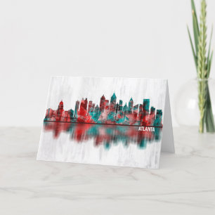 Atlanta Georgia Skyline Feiertagskarte