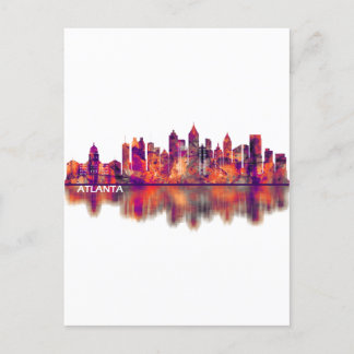 Atlanta Georgia Skyline Feiertagspostkarte