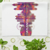 Atlanta Georgia Skyline Geschirrtuch (Gefaltet)